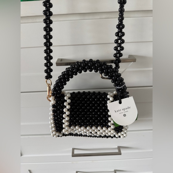 Black and White Beaded Handbag - Picture 2 of 2